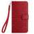 For Samsung Galaxy S23 Ultra 5G Rhombic Texture Leather Phone Case with Lanyard(Red)