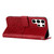 For Samsung Galaxy S23 Ultra 5G Rhombic Texture Leather Phone Case with Lanyard(Red)