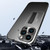 For iPhone 13 Frosted Metal Hybrid TPU Holder Phone Case(Black)