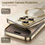 For iPhone 14 Pro Magnetic Transparent Electroplated TPU Phone Case(Gold)