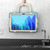 For iPad 9.7 inch (2018/2017) Silicone + PC Protective Case with Holder & Shoulder Strap(Colorful Blue)