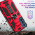 For Samsung Galaxy S21 FE Shockproof TPU + PC Magnetic Protective Case with Holder(Black)