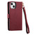 For iPhone 12 mini Love Zipper Lanyard Leather Phone Case(Red)