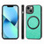 For iPhone 13 Pro Max Solid Color Leather Skin Back Cover Phone Case(Green)
