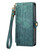 For Samsung Galaxy S21 5G Geometric Zipper Wallet Side Buckle Leather Phone Case(Green)
