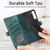 For Samsung Galaxy S21 5G Geometric Zipper Wallet Side Buckle Leather Phone Case(Green)