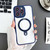 For iPhone 14 Pro Yashi MagSafe Magnetic Holder Phone Case(Blue)