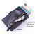 Men PU Leather Short Zipper RFID Wallet(Striped Black)
