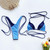 Ladies Stitching Bikini Split V-Tie Swimsuit (Color:Bandage Size:M)