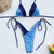 Ladies Stitching Bikini Split V-Tie Swimsuit (Color:Bandage Size:M)