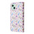 For iPhone 15 Plus Bronzing Painting RFID Leather Case(Pansies)