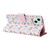 For iPhone 15 Plus Bronzing Painting RFID Leather Case(Pansies)