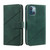 For iPhone 15 Skin Feel Multi-card Wallet Leather Phone Case(Green)
