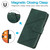 For iPhone 15 Skin Feel Multi-card Wallet Leather Phone Case(Green)