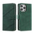 For iPhone 15 Pro Max Skin Feel Multi-card Wallet Leather Phone Case(Green)