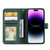 For iPhone 15 Pro Max Skin Feel Multi-card Wallet Leather Phone Case(Green)