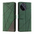 For Realme 11 4G Global Skin Feel Splicing Leather Phone Case(Green)