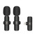 PULUZ Wireless Lavalier Noise Reduction Reverb Microphones for iPhone / iPad, 8-Pin Receiver and Dual Microphones(Black)