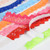 5 PCS Cotton Lace Fabric White Crochet Lace Roll Ribbon Knit Adhesive Tape Sticker Craft Decoration Stationery Supplies(Red)