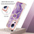 For Xiaomi 13 Lite 5G Electroplating Marble IMD TPU Phone Case with Ring Holder(Purple 002)