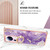 For Xiaomi 13 Lite 5G Electroplating Marble IMD TPU Phone Case with Ring Holder(Purple 002)