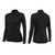 Plus Velvet Long-sleeved Yoga Sportswear for Women (Color:Black Size:M)