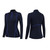 Plus Velvet Long-sleeved Yoga Sportswear for Women (Color:Navy Blue Size:S)