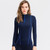 Plus Velvet Long-sleeved Yoga Sportswear for Women (Color:Navy Blue Size:S)