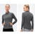 Autumn And Winter Zipper Long-sleeved Sports Jacket for Ladies (Color:Colour Gray Size:M)