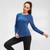 Fall And Winter Plus Velvet Quick-drying Stretch Yoga Long-sleeved Shirt for Ladies (Color:Black And Gray Lines Size:M)