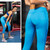 Stretch Tight Quick Drying Sweat Wicking Side Pocket Yoga Capris (Color:Blue Size:XL) Stretch Tight Quick Drying Sweat Wicking Side Pocket Yoga Capris (Color:Blue Size:XL)