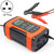 12V 6A Intelligent Universal Battery Charger for Car Motorcycle, Length: 55cm, UK Plug(Red)
