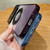 For iPhone 12 Pro Large Window MagSafe Gradient Glitter Electroplating TPU Phone Case(Navy Blue)