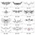 10 PCS Waterproof Tattoo Sticker Clavicle Chest Scar Covering Sticker(BC-033)