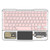 KB-333 RGB Backlit Wireless Bluetooth Keyboard Cell Phone Tablet Laptop Compatible Keypad(Pink)