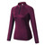 Autumn And Winter Fitness Running Yoga High Elastic Tights Quick Drying Stand Collar Sweater (Color:Wine Red Size:XL)