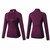 Autumn And Winter Fitness Running Yoga High Elastic Tights Quick Drying Stand Collar Sweater (Color:Wine Red Size:L)
