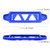 Universal Car Short Stainless Steel Battery Tie Down Clamp Bracket, Size: 17.2 x 4.4 x 1cm(Blue)