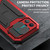 For iPhone 13 Pro R-JUST Sliding Camera Shockproof Life Waterproof Dust-proof Metal + Silicone Protective Case with Holder (Red)