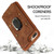 For iPhone SE 2022 / 2020 / 8 / 7 Armor Ring Wallet Back Cover Phone Case(Brown)