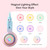 T25 RGB Stereo Cat Ear Bluetooth Wireless Headphones with Detachable Microphone(Pink+Blue)