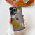 For iPhone 14 Pro Max Oil Painting Electroplating TPU Phone Case(Grey)