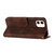 For iPhone 12 mini Line Pattern Skin Feel Leather Phone Case(Coffee)