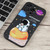 For iPhone SE 2022 / SE 2020 / 8 / 7 Milk Tea Astronaut Pattern Liquid Silicone Phone Case(Ivory Black)