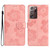 For Samsung Galaxy Note20 Ultra Flower Embossing Pattern Leather Phone Case(Pink)