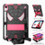 For iPad mini 6 Spider Texture Silicone Hybrid PC Tablet Case with Shoulder Strap(Black + Rose Red)