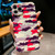 For iPhone 11 Pro Max Precise Hole Camouflage Pattern PC Phone Case(Red Purple White)