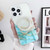 For iPhone 15 Plus Dual-side IMD Marble Magsafe Phone Case(White Green)