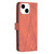 For iPhone 15 Magnetic Buckle Rhombus Texture Leather Phone Case(Brown)