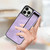 For iPhone 11 Pro Max Wristband Holder Leather Back Phone Case(Purple)